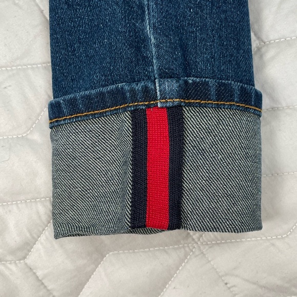 👖GUCCI KIDS WEB CUFF STRAIGHT LEG JEANS👖 - Picture 5 of 9